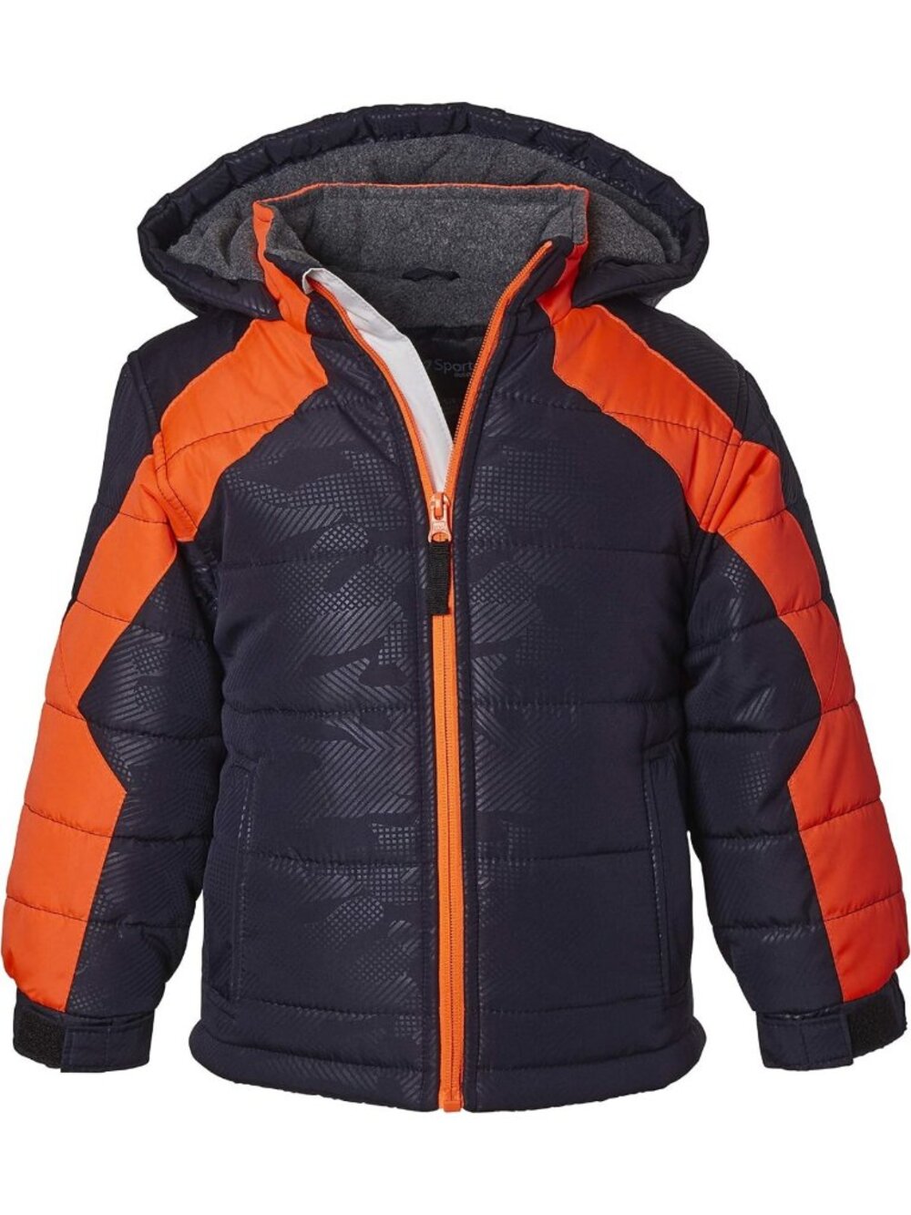 Boys' Fleece Lined Hooded Colorblock Winter Puffer Bubble Jacket Coat, Warm